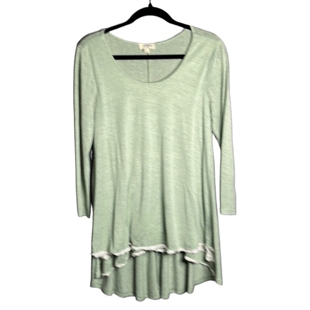 Umgee Mint Green High Low Flowy Top Size Small